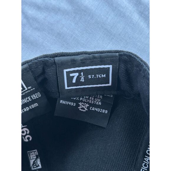 Toronto Blue Jays Fitted New Era 59Fifty Baseball Hat Black, Size 7 1/4 - Picture 5 of 5